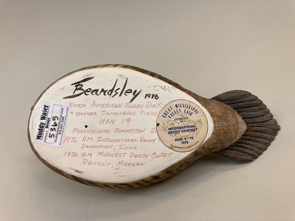 Beardsley Ruddy Duck Hen, with History (#5365)