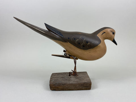 Morning Dove on Barbwire, Unknown Carver (#5569)