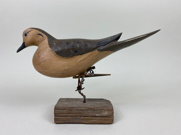 Morning Dove on Barbwire, Unknown Carver (#5569)