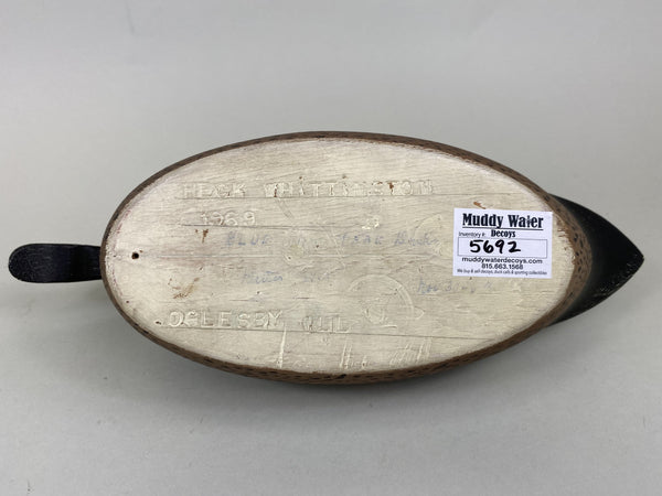 Heck Whittington Blue Wing Teal Drake, Stamped, Dated, Signed (#5692)
