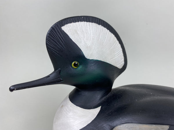 Robert Kerr Hooded Merganser All Original, Brand on Bottom (#5804)