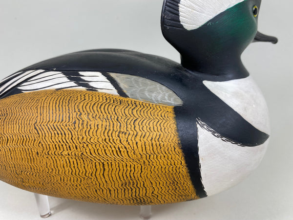 Robert Kerr Hooded Merganser All Original, Brand on Bottom (#5804)