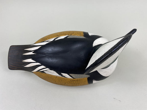 Robert Kerr Hooded Merganser All Original, Brand on Bottom (#5804)