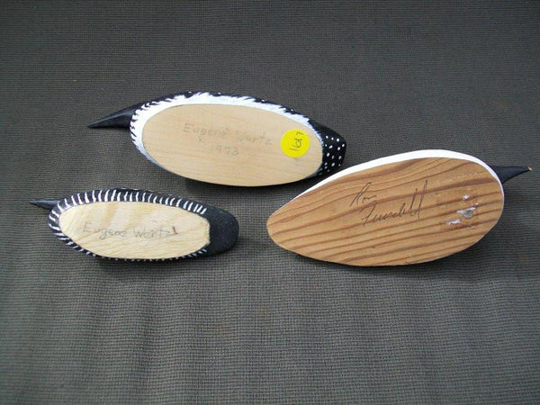 Lot of 3 small Loons from Eugene Wertz and Ron Fundell
