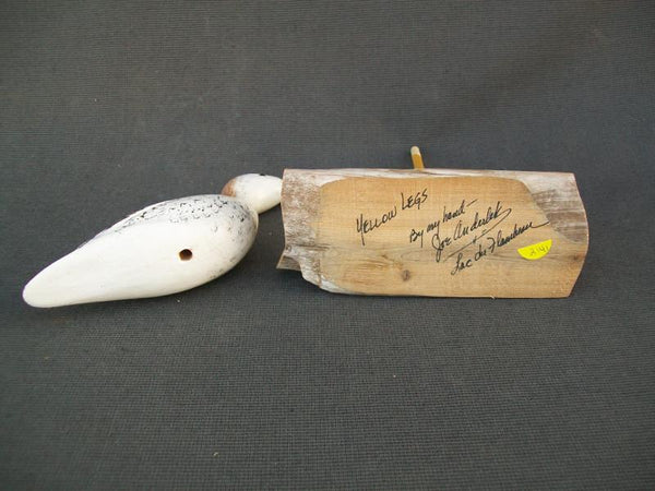 Anderlik Yellow Legs on driftwood stand