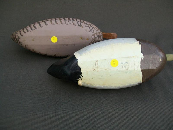 Charles Schoenheider Jr. pair of working Mallards.  Original Paint