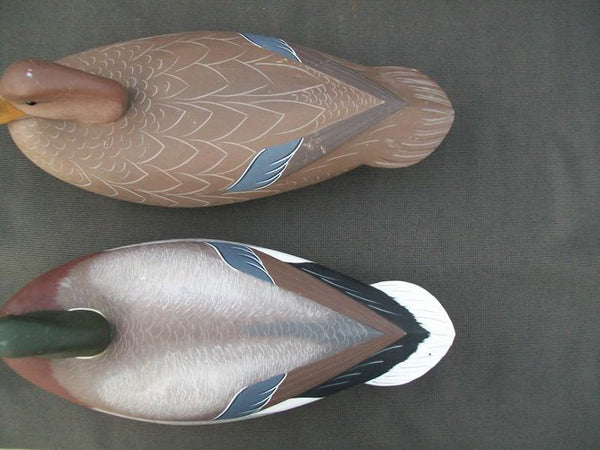 George Strunk Mallard Pair Snugglehead with weight