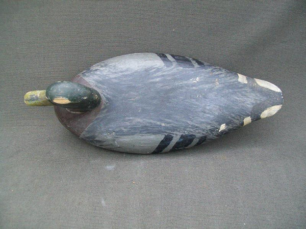 Perry Wilcoxen Mallard Drake with Lead Weight and Leather Rigging Strap.  (#2094)