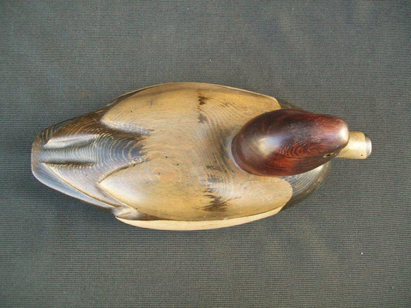 Tom Taber Redhead Wooden Duck Decoy