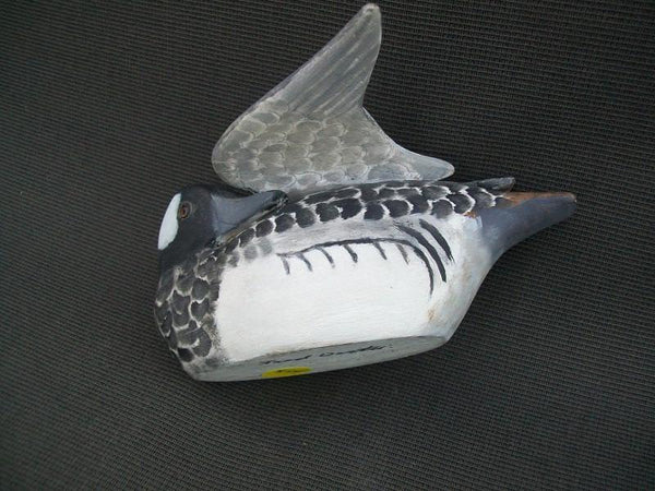 1/3 size Destri Bufflehead raised wing, signed and stamped
