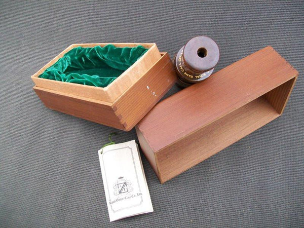 Royal Checkered Duck Call in Wooden Display Case with Original Paperwork.