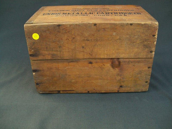New Club 12GA Union Metallic Cartridge Co Ammo Wooden Dove tailed Crate