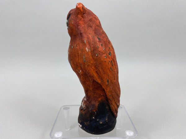 Undersized Vintage Hard Paper Mache Owl, Circa 1940's (#6071)