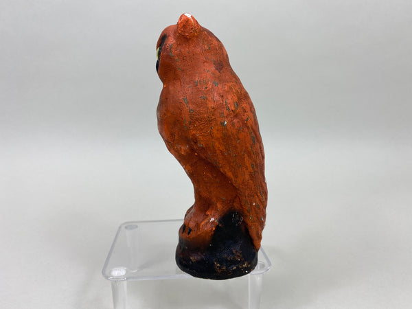 Undersized Vintage Hard Paper Mache Owl, Circa 1940's (#6072)