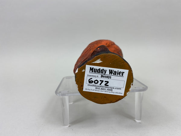 Undersized Vintage Hard Paper Mache Owl, Circa 1940's (#6072)