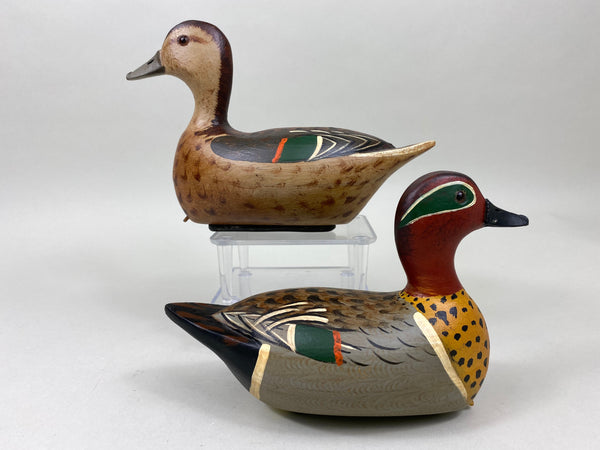 Pair, Undersized Jim Slack Green Wing Teals (#6083)