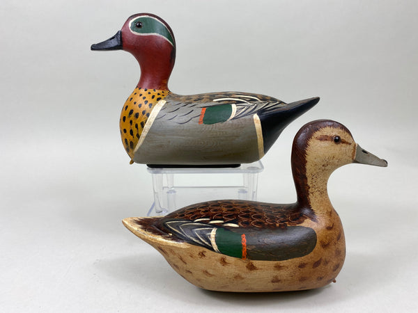 Pair, Undersized Jim Slack Green Wing Teals (#6083)