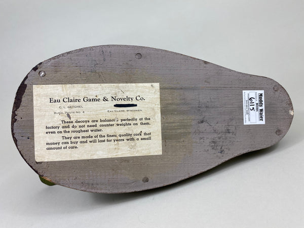 Eau Claire Game & Novelty Co. Mallard Drake- Near Mint (#6115)