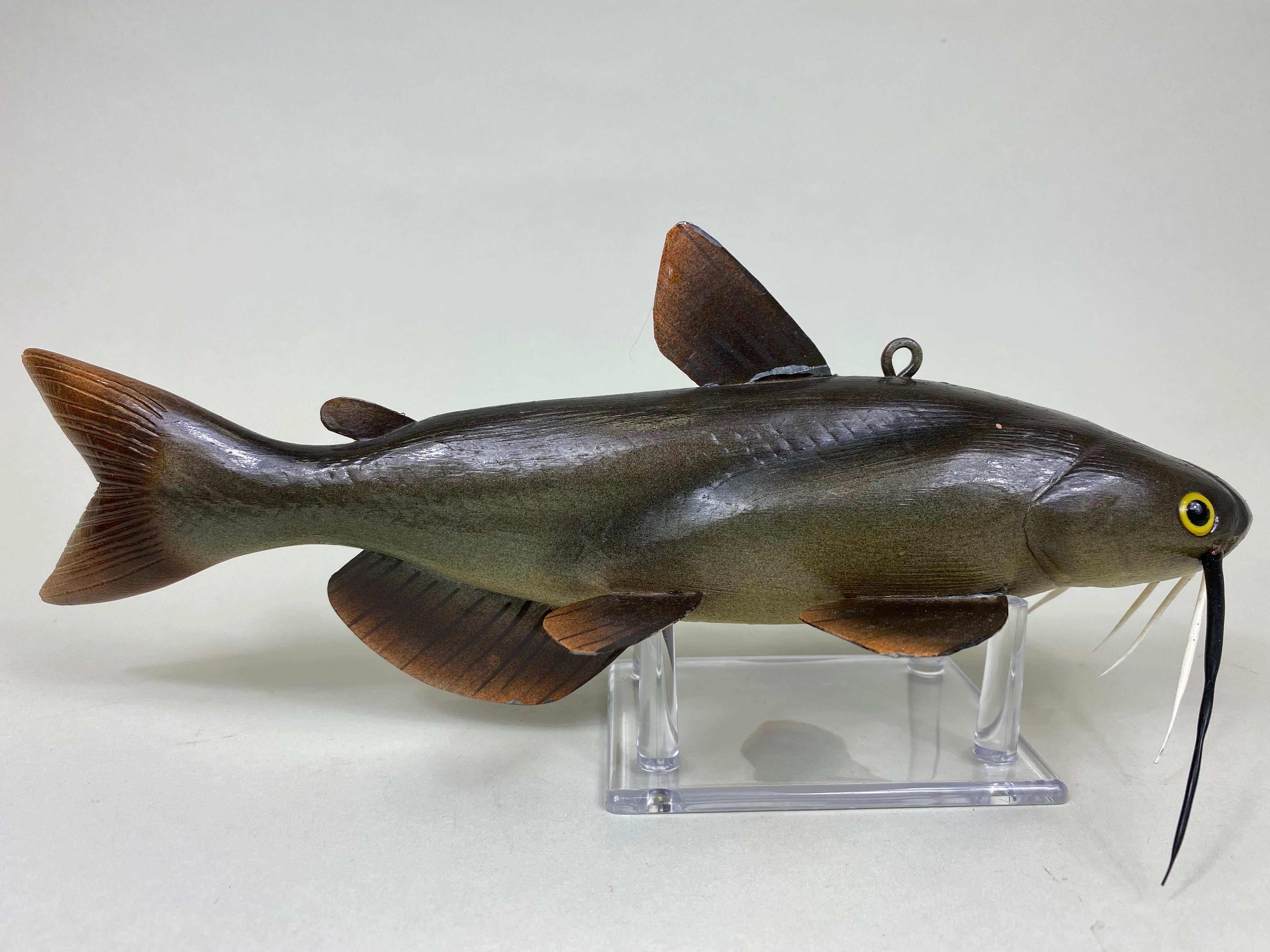 Marcel Meloche Carved Catfish (#6201) - Muddy Water Decoys