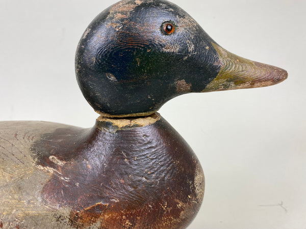 Mason Glass Eyes Mallard Drake, All Original (#6241)