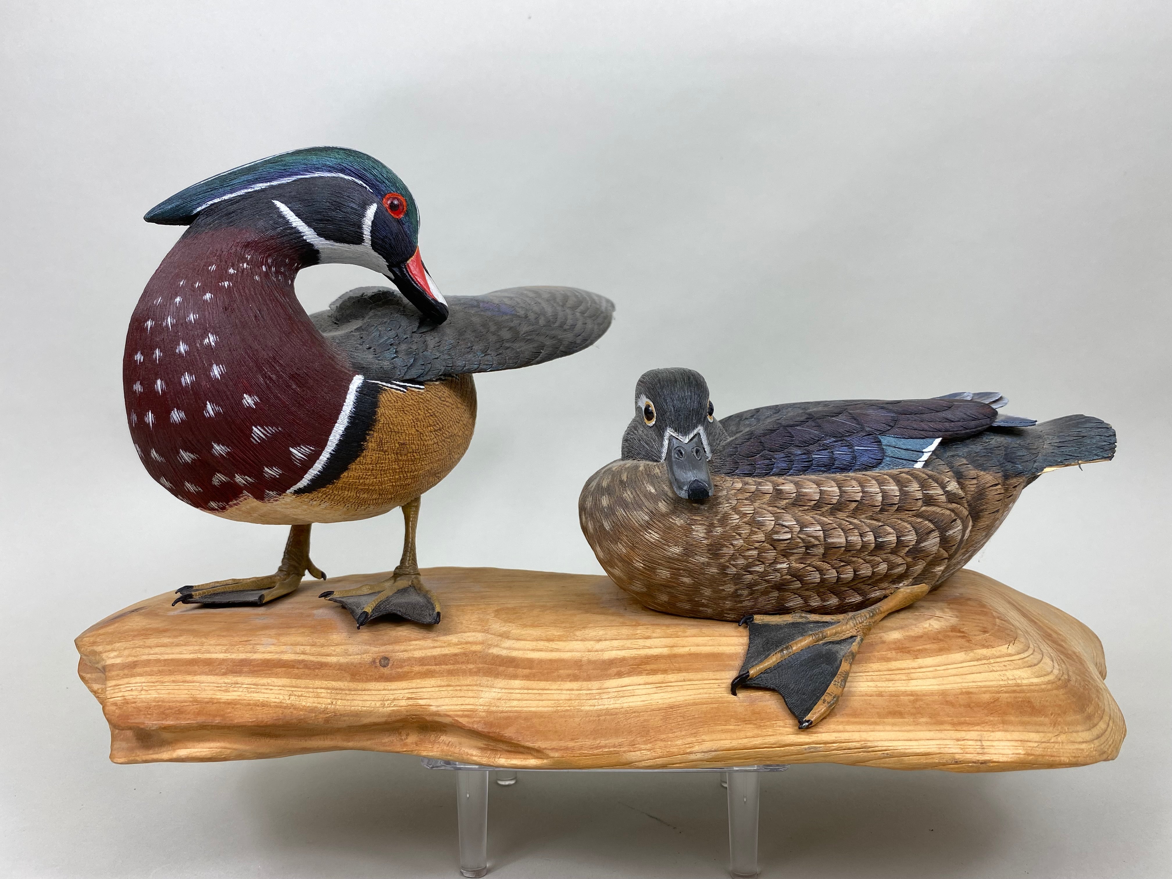 Joe Anderlik Wood Ducks Pair 6358 Muddy Water Decoys joe-anderlik-wood-ducks-pair-6358-muddy-water-decoys