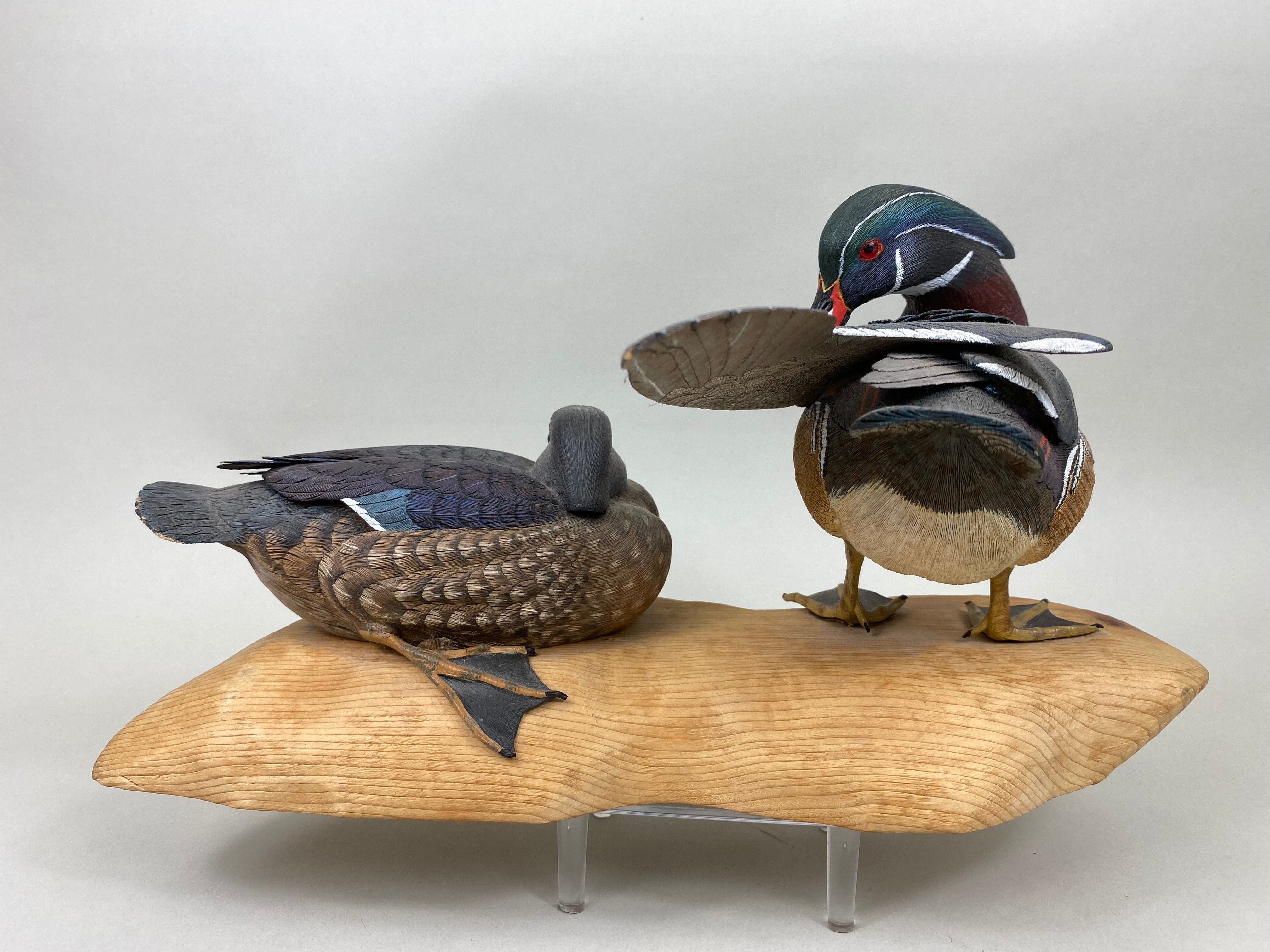Joe Anderlik Wood Ducks Pair 6358 Muddy Water Decoys joe-anderlik-wood-ducks-pair-6358-muddy-water-decoys