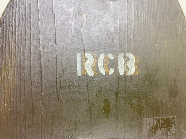 R. C. Burnett Black Duck Decoy, Original, Branded, Circa 1940's (#6380)