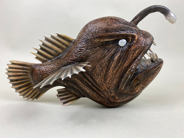 Angler Fish Carving, Signed, Dated, and Numbered (#6418)
