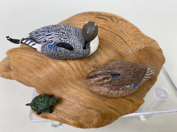 Wendell Sherman Miniature Pintails with Turtle (#6432)