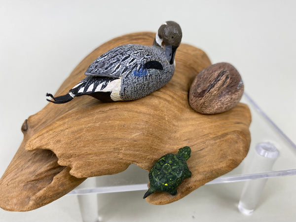 Wendell Sherman Miniature Pintails with Turtle (#6432)