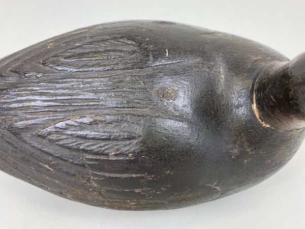 Pacquette Family Decoy repainted as Black Duck , Circa 1920's (#6467)