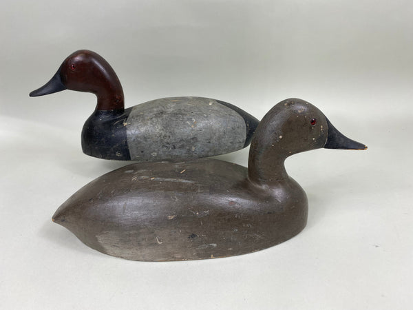 Unknown Canvasbacks Pair, Mostly Original Paint, Circa 1920's (#6825)