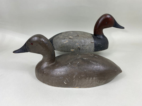 Unknown Canvasbacks Pair, Mostly Original Paint, Circa 1920's (#6825)