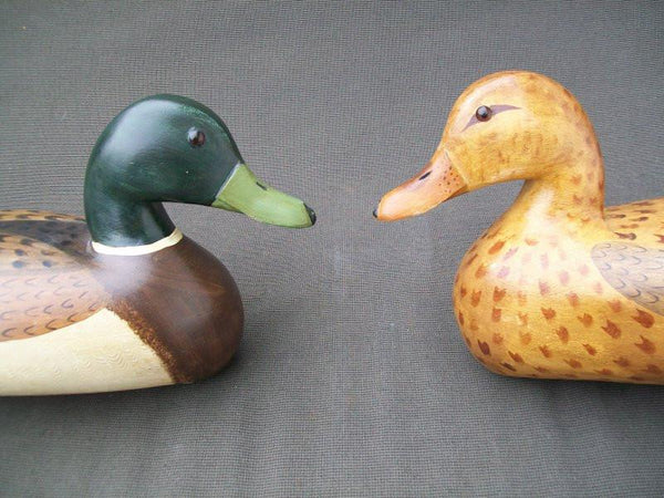 Pair Perdew Style Mallards by Bud Hinck