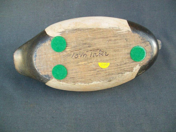 Tom Taber Redhead Wooden Duck Decoy