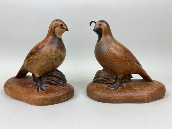 Pair of R. D. Lewis Gambles Quail (#7086)
