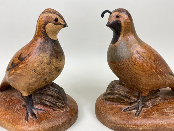 Pair of R. D. Lewis Gambles Quail (#7086)