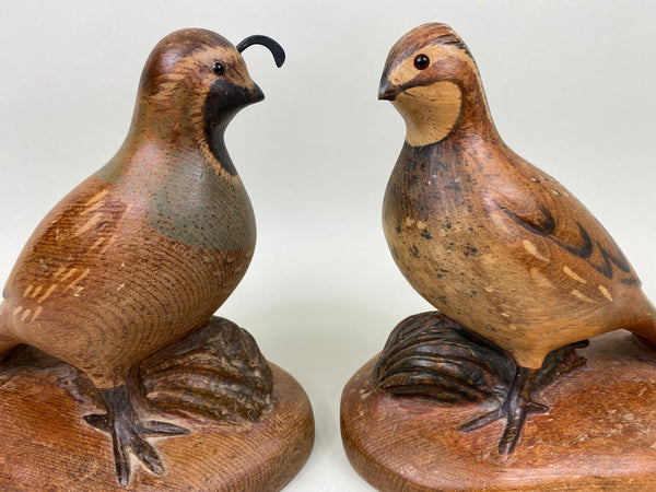 Pair of R. D. Lewis Gambles Quail (#7086)