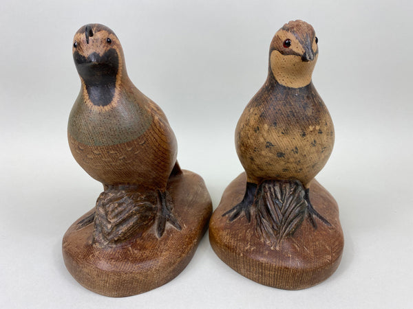 Pair of R. D. Lewis Gambles Quail (#7086)