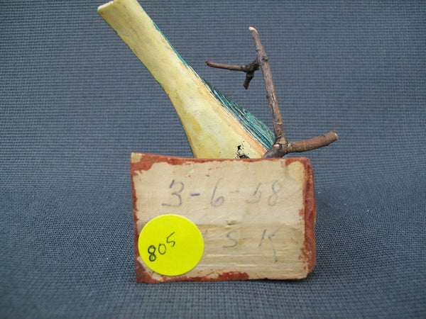 Vintage Hand Carved Blue Bird (#805)