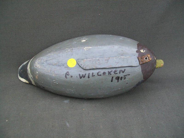 Perry Wilcoxen Mallard Drake with Lead Weight and Leather Rigging Strap.  (#2094)