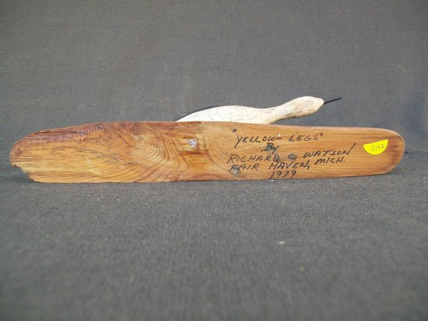 Richard Watson Yellow Legs Wooden Decoy  (#2142)