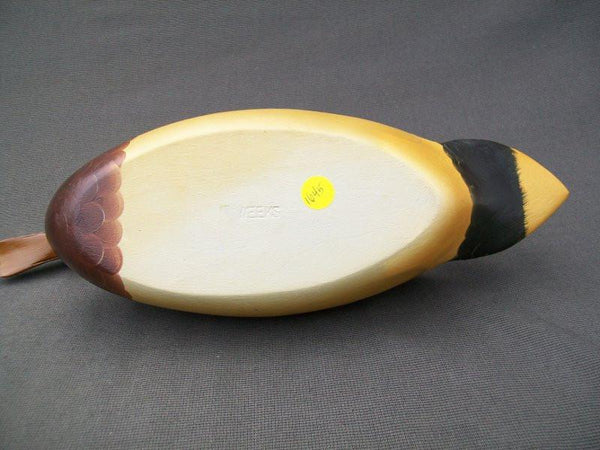 Bob Weeks Full Size Mallard Drake Comb Painting Stamped on Bottom