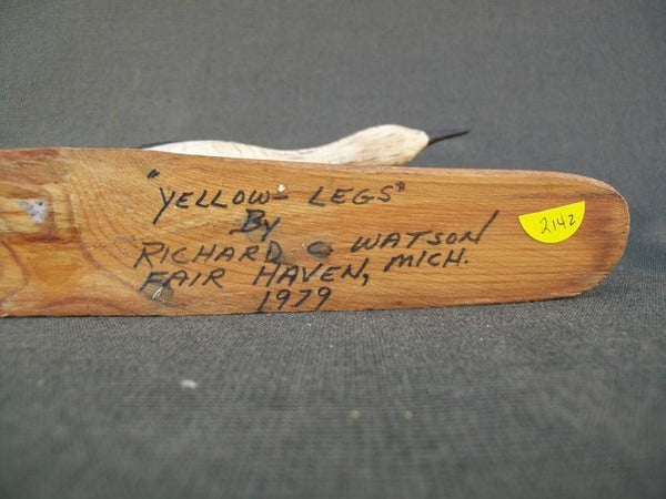 Richard Watson Yellow Legs Wooden Decoy  (#2142)