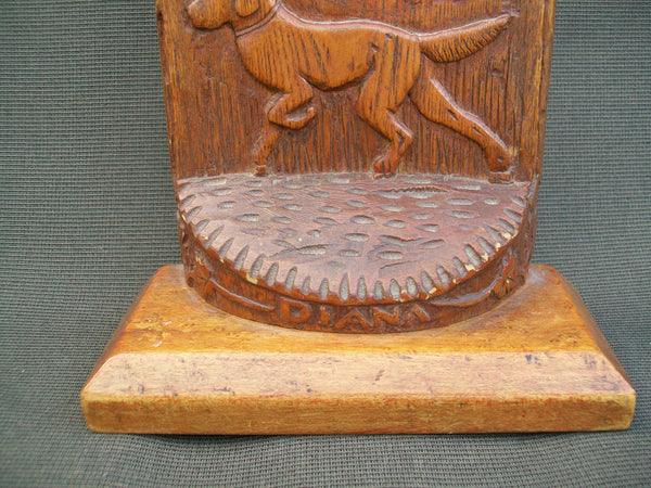 Hand Carved Wooden Bookends, Pointers (#A30)