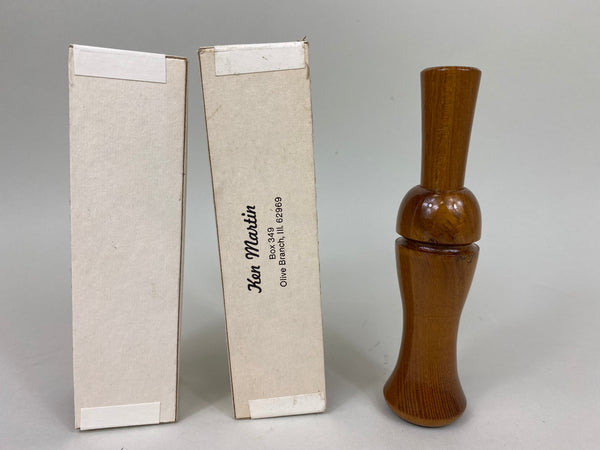 Ken Martin Goose Call, Signed, Original Box & Paperwork (#AA21)