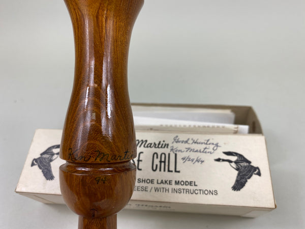 Ken Martin Goose Call, Signed, Original Box & Paperwork (#AA21)