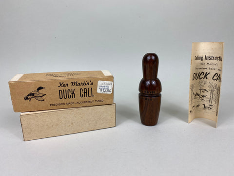 Ken Martin Duck Call, Original Box and Paperwork (#AA3)