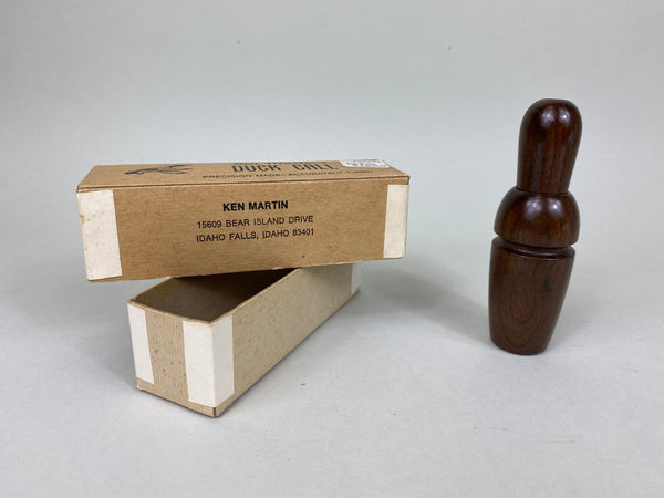 Ken Martin Duck Call, Original Box and Paperwork (#AA3)