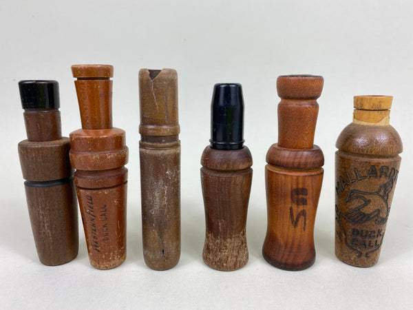Lot of 6 Wooden Duck and Goose Calls (#AA50)